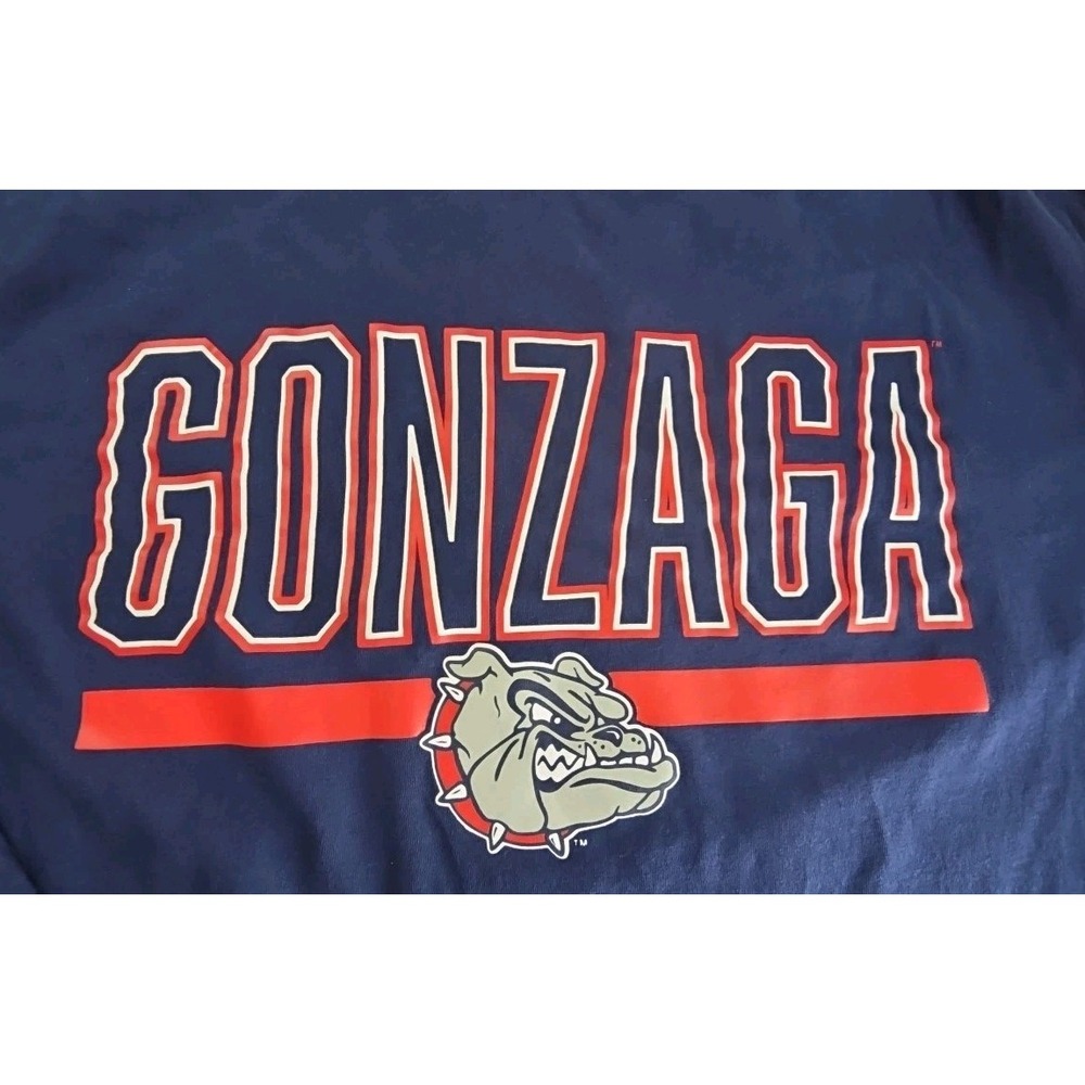 Gonzaga University Shirt Mens Large BLUE FANATICS Pullover Long Sleeve NCAA